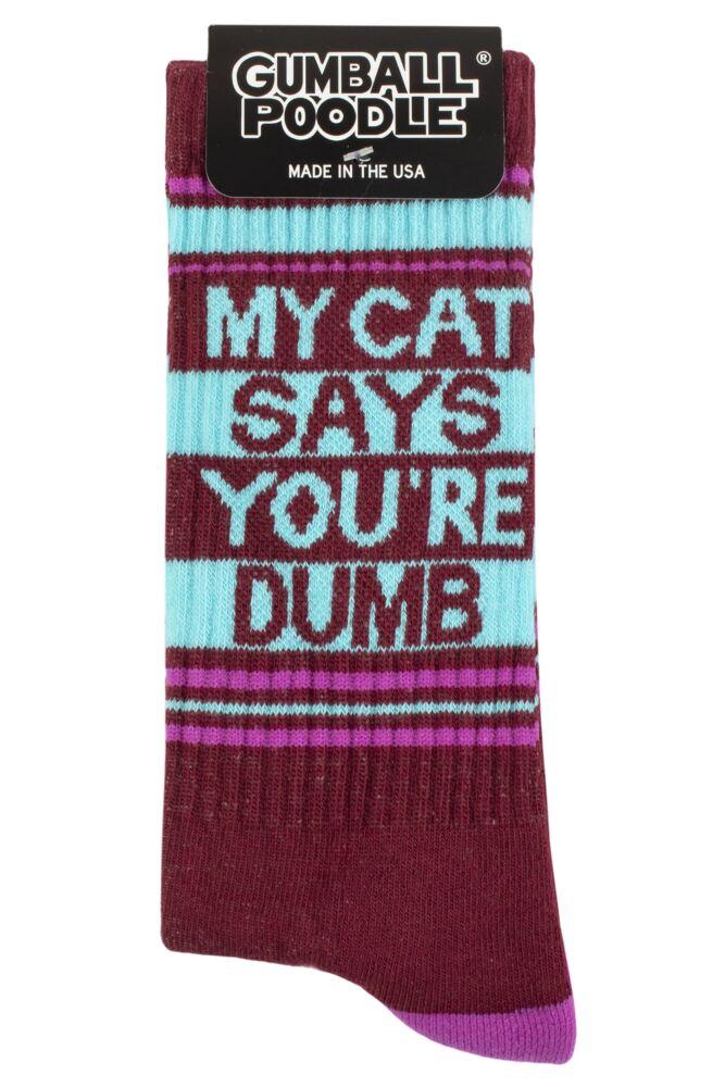 sockshop Gumball PoodleMy Cat Says You're Dumb Cotton Socks