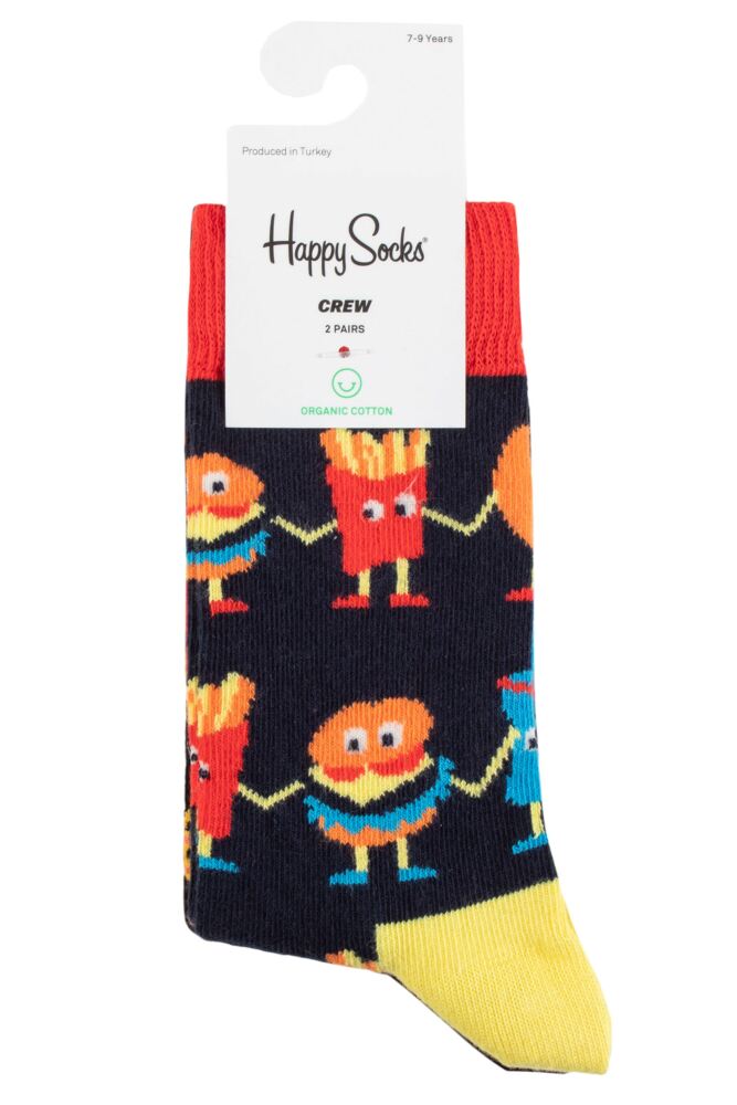 sockshop Happy SocksKids Cotton Food Friends Socks 2-Pair