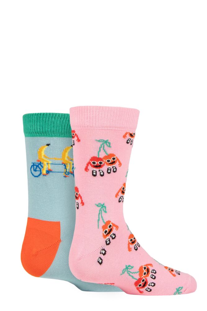 Sockshop Happy SocksKids Cotton Fruit Mates Socks 2-Pair