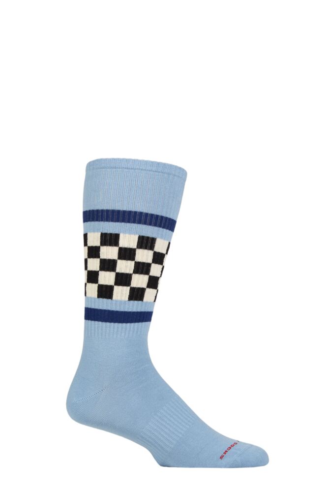 Sockshop Happy SocksMens & Womens Cotton Checked Stripe Sneaker Socks