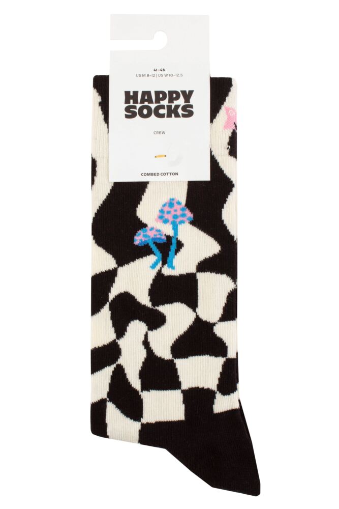 sockshop Happy SocksMens & Womens Cotton Distorted Check Socks