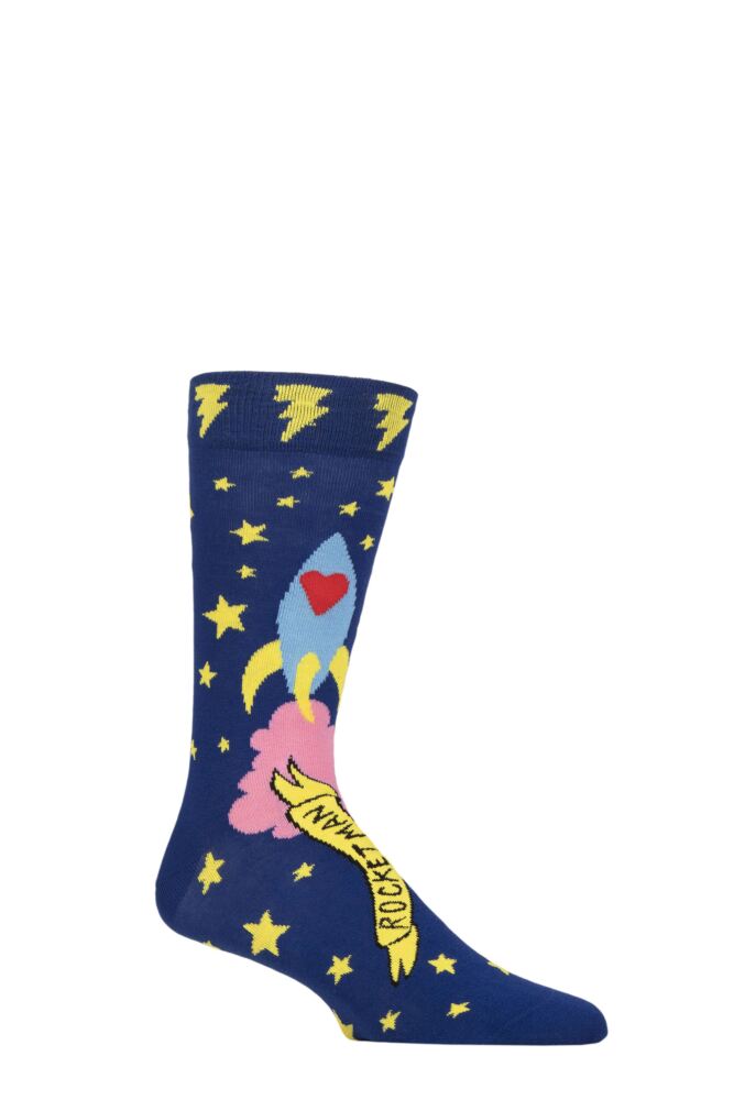 Sockshop Happy SocksMens & Womens Cotton Elton John Rocket Man Socks
