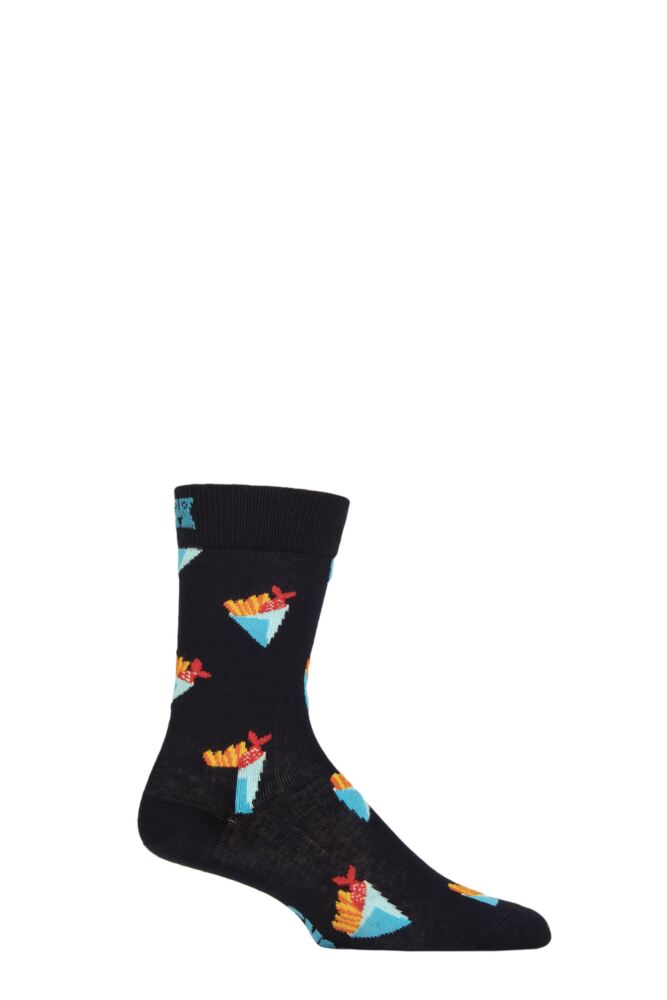 Sockshop Happy SocksMens & Womens Cotton London Edition Fish & Chips Socks