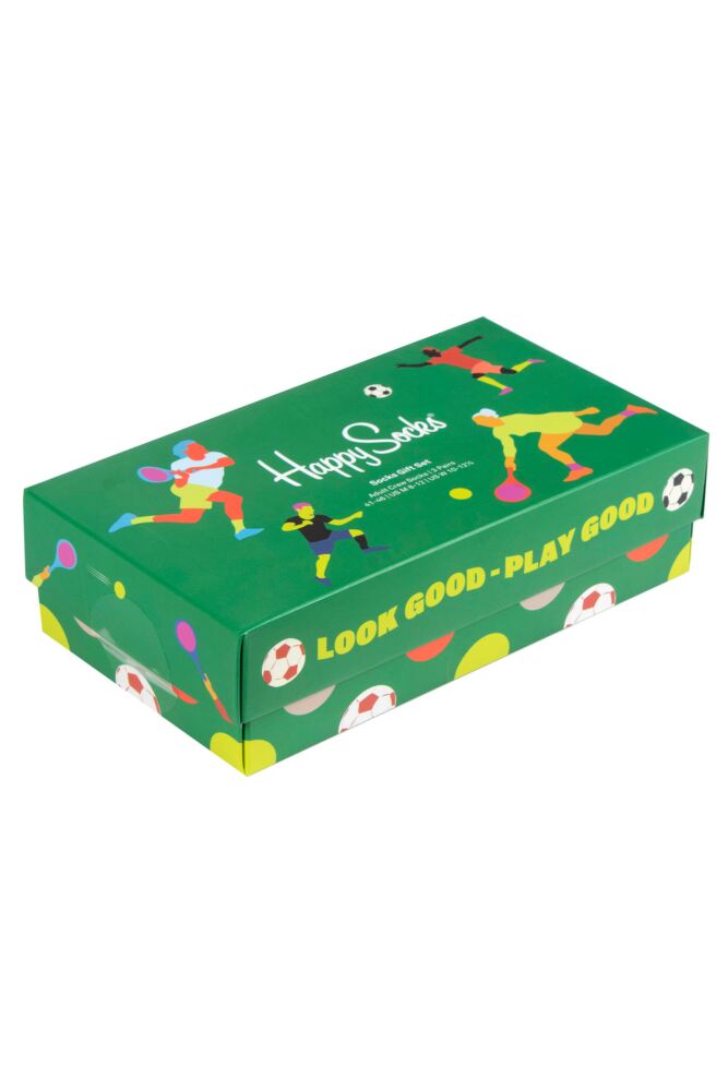 Sockshop Happy SocksMens & Womens Cotton Sports Socks 3-Pair Gift Box