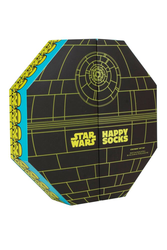 Sockshop Happy SocksMens & Womens Cotton Star Wars Death Star Socks 6-Pair Gift Box