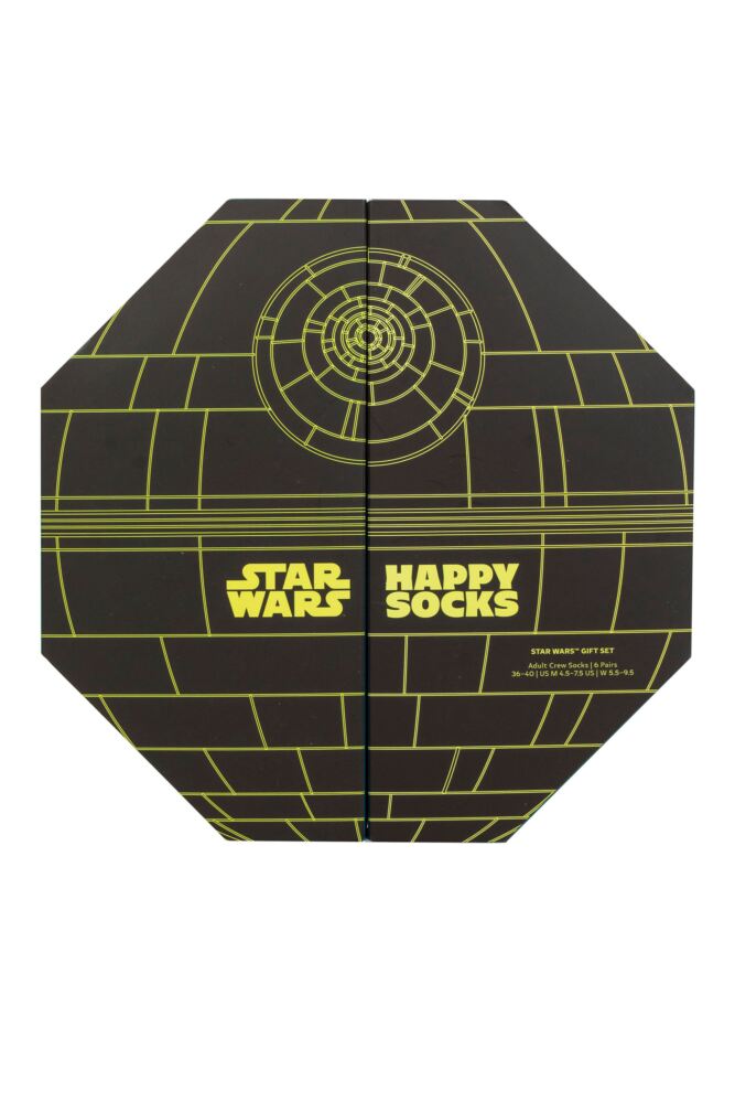 sockshop Happy SocksMens & Womens Cotton Star Wars Death Star Socks 6-Pair Gift Box