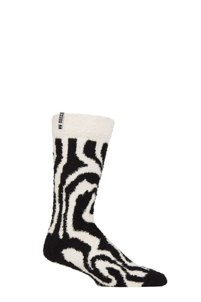 Sockshop Happy SocksMens & Womens Fluffy Zebra Patterned Socks
