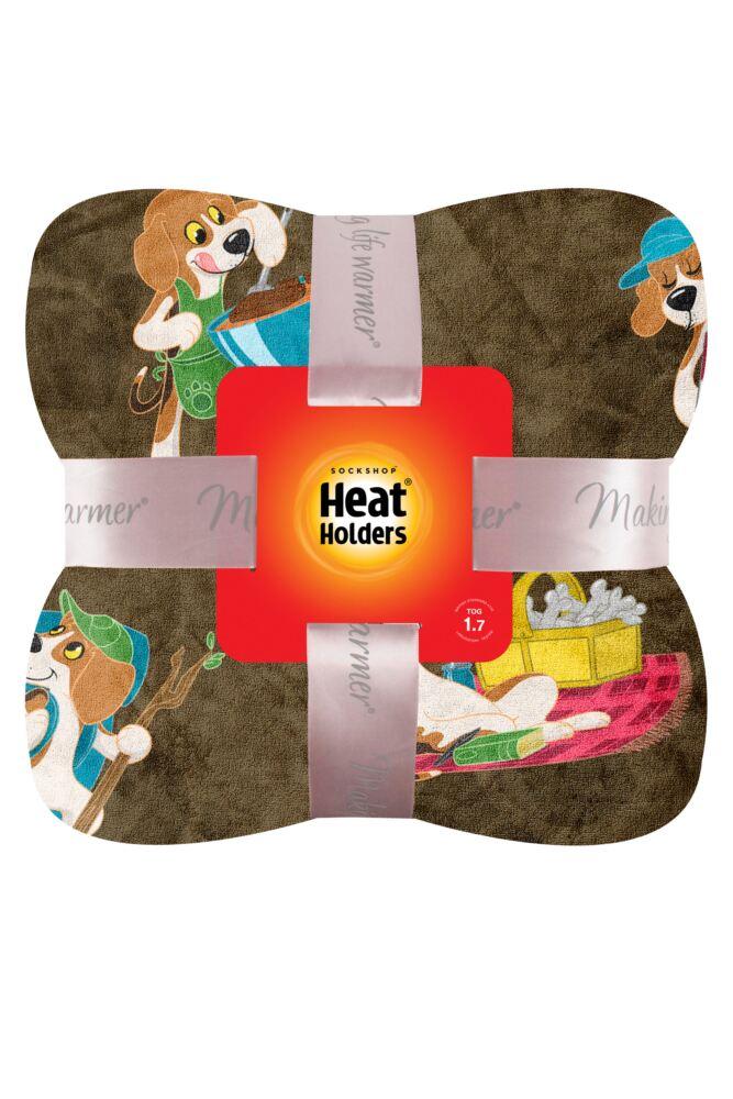 sockshop Heat Holders1.7 Tog Oversized Dog Pattern Blanket