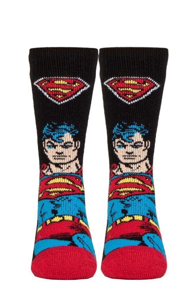 Sockshop Heat HoldersKids 1.6 Tog DC Superman Lite Thermal Socks