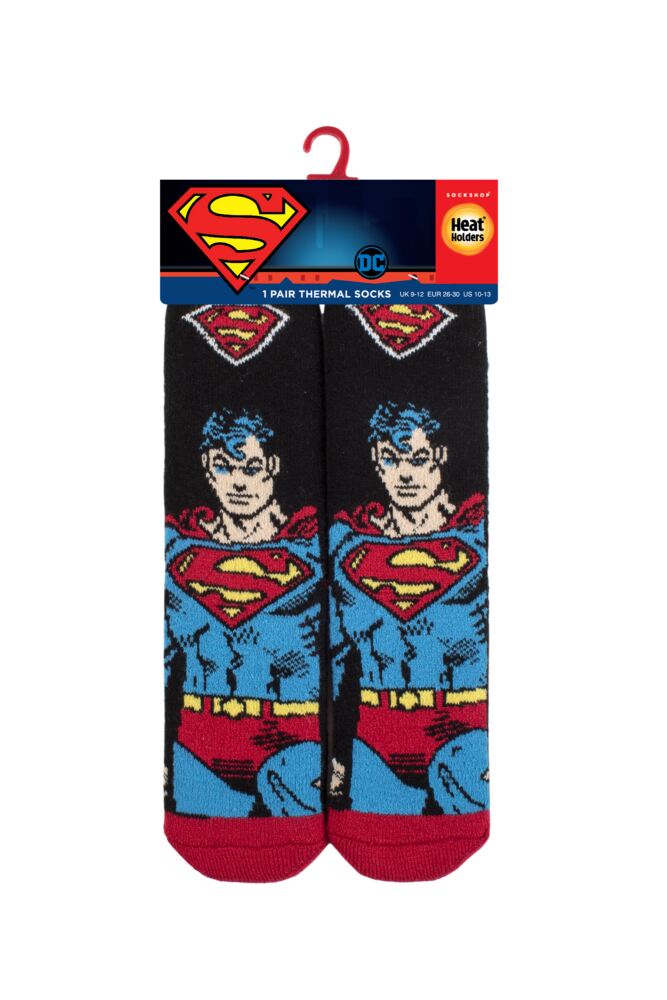sockshop Heat HoldersKids 1.6 Tog DC Superman Lite Thermal Socks