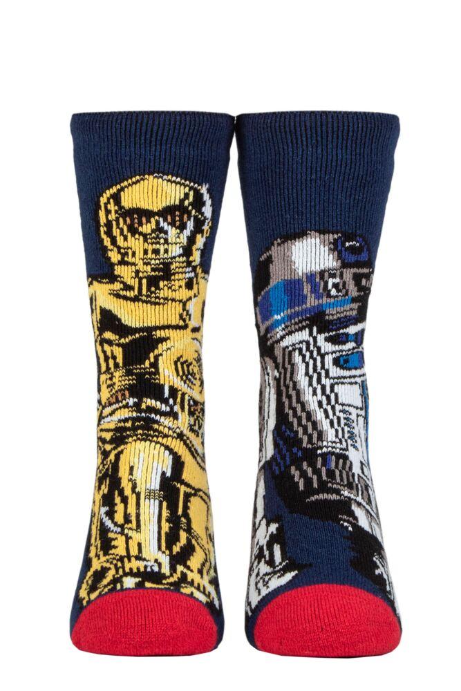 Sockshop Heat HoldersKids 1.6 Tog Disney Star Wars R2D2 & CP30 Lite Thermal Socks