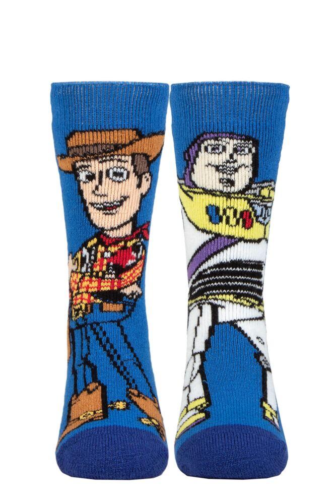 Sockshop Heat HoldersKids 1.6 Tog Disney Toy Story Woody & Buzz Lite Thermal Socks