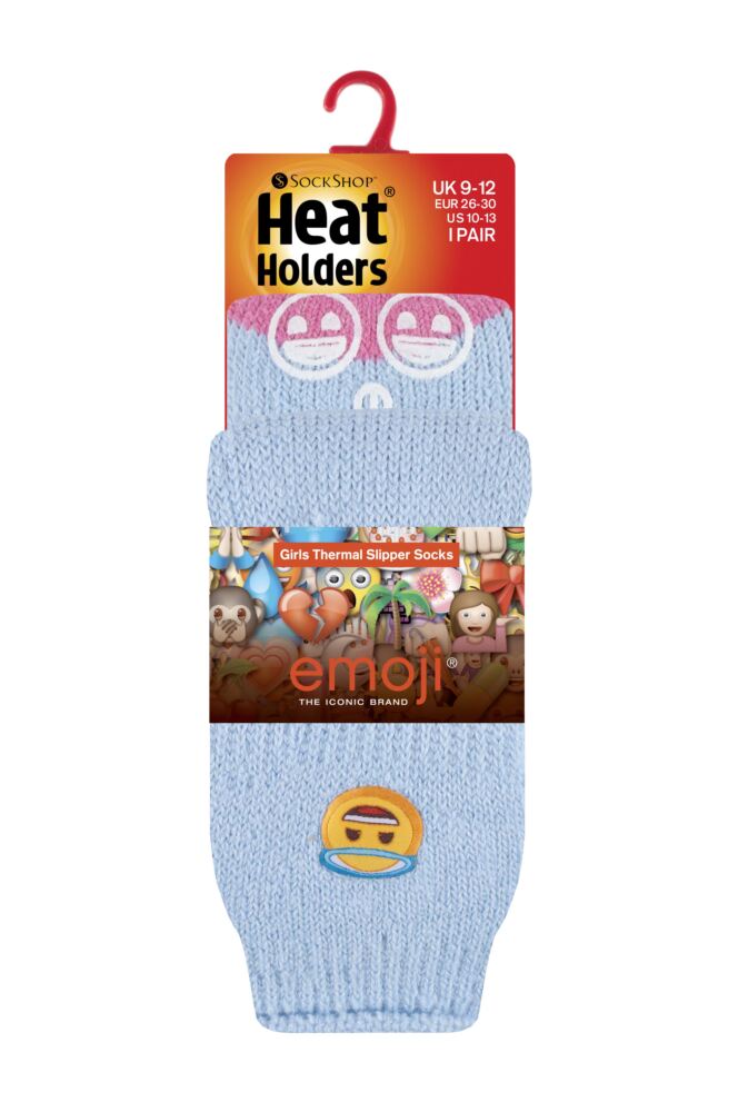 sockshop Heat HoldersKids Emoji Angel Face Slipper Socks