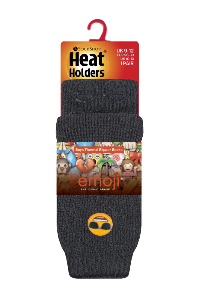 sockshop Heat HoldersKids Emoji Sunglasses Face Slipper Socks
