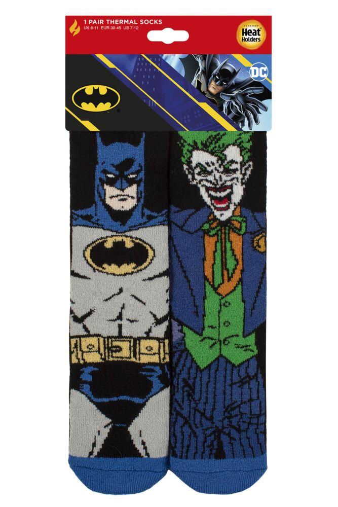 Sockshop Heat HoldersMens 1.6 Tog DC Comics Batman & The Joker Lite Thermal Socks