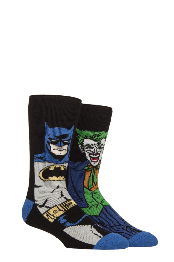 sockshop Heat HoldersMens 1.6 Tog DC Comics Batman & The Joker Lite Thermal Socks