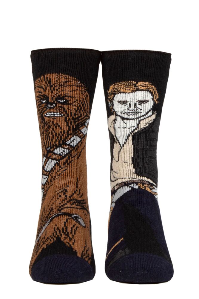 Sockshop Heat HoldersMens 1.6 Tog Disney Star Wars Chewie & Hans Lite Thermal Socks