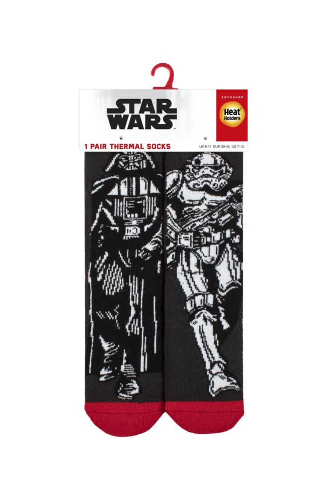 sockshop Heat HoldersMens 1.6 Tog Disney Star Wars Darth Vader & Storm Trooper Lite Thermal Socks