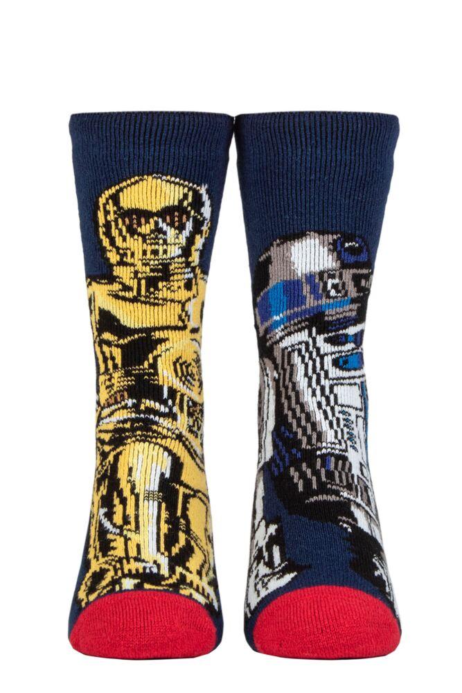 Sockshop Heat HoldersMens 1.6 Tog Disney Star Wars R2D2 & CP30 Lite Thermal Socks