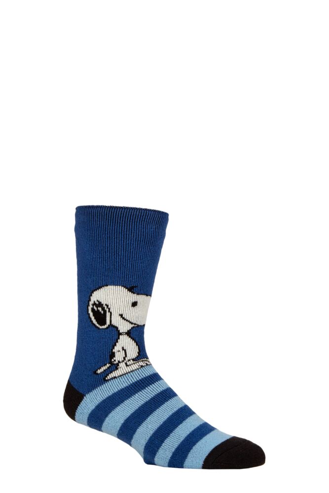 Sockshop Heat HoldersMens 1.6 TOG Lite Peanuts Snoopy Thermal Socks