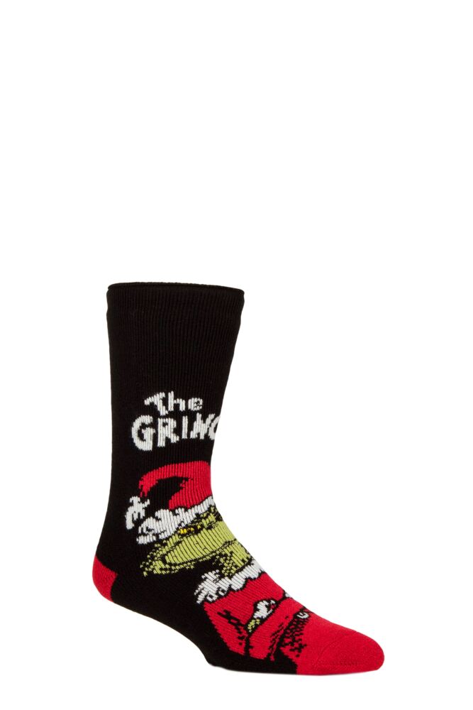 Sockshop Heat HoldersMens 1.6 TOG Lite The Grinch Thermal Socks