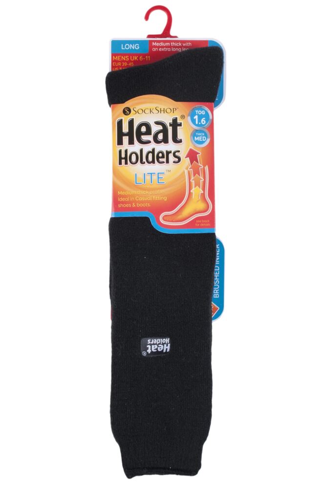 sockshop Heat HoldersMens 1.6 Tog Long Knee High Lite Thermal Socks