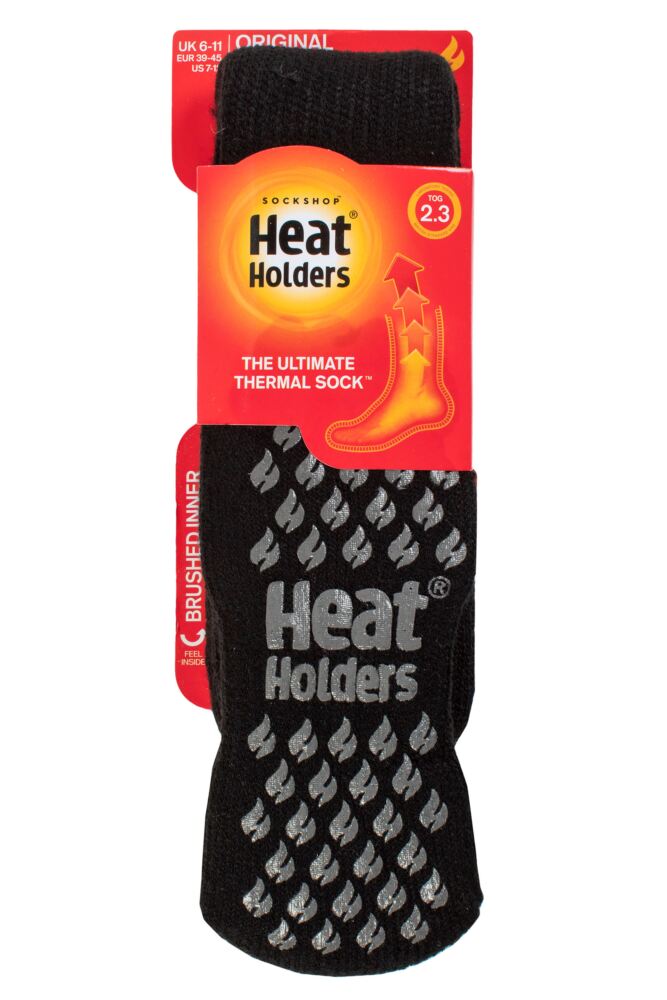 sockshop Heat HoldersMens 2.3 Tog Elgon Long Plain Slipper Socks