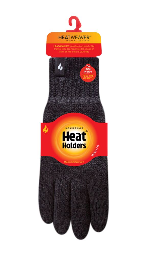 sockshop Heat HoldersMens 2.3 Tog Heatweaver Yarn Gloves