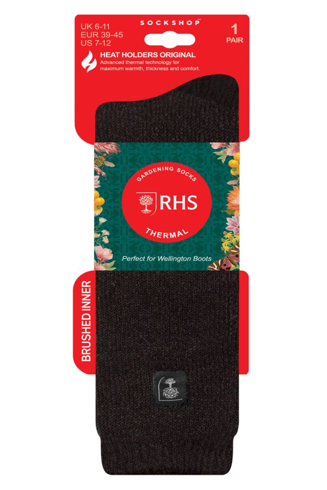 Sockshop Heat HoldersMens 2.3 Tog Original The Royal Horticultural Society Thermal Wellington Boot Socks