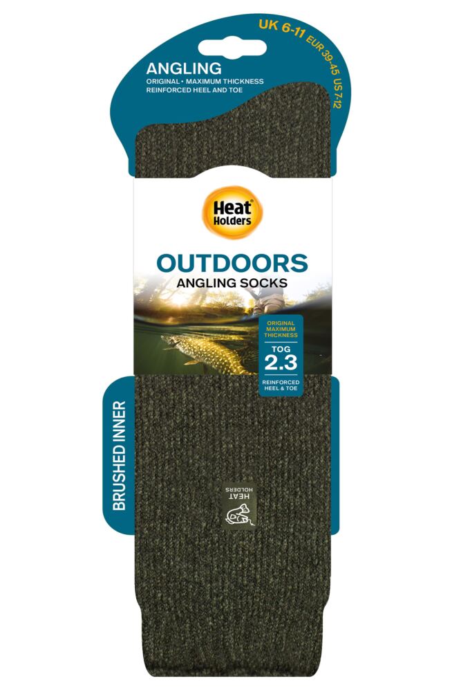sockshop Heat HoldersMens 2.3 Tog Outdoor Plain Long Leg Angling Socks