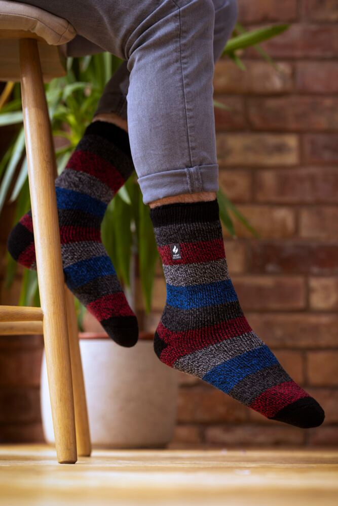 Sockshop Heat HoldersMens 2.3 Tog Patterned & Plain Thermal Socks
