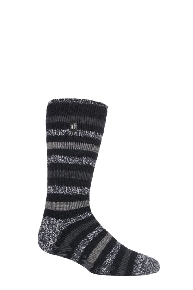 Sockshop Heat HoldersMens 2.3 Tog Plain & Patterned Slipper Socks
