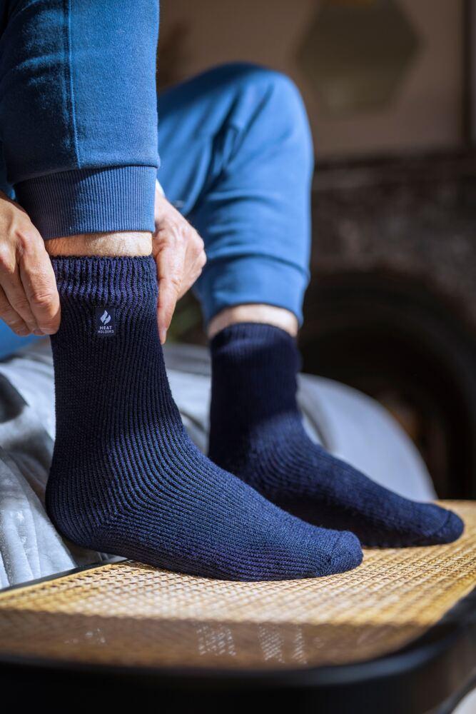 Sockshop Heat HoldersMens 2.3 Tog Plain Slipper Socks