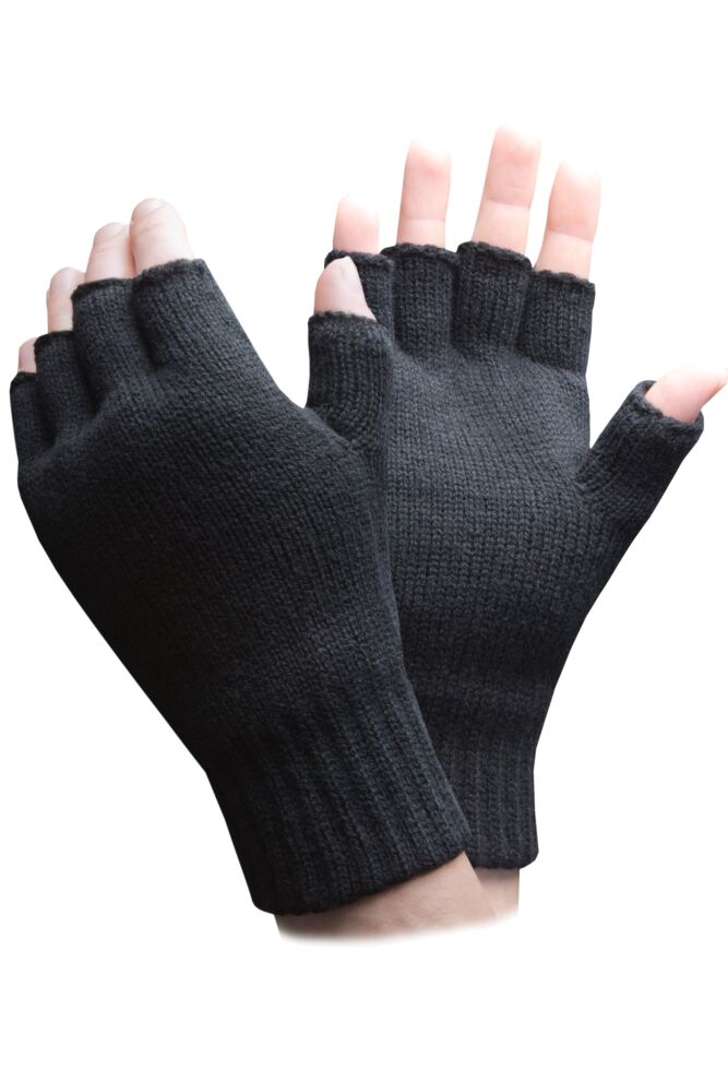 Sockshop Heat HoldersMens 3.2 Tog Heatweaver Yarn Fingerless Gloves