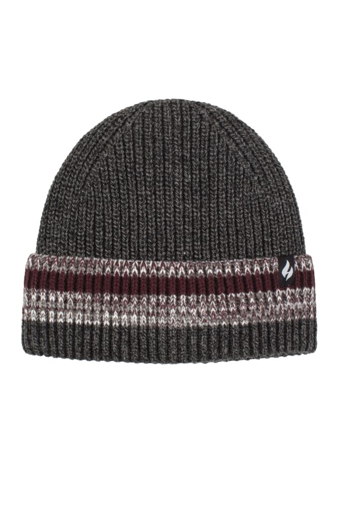 Sockshop Heat HoldersMens Arran Turnover Stripe Hat