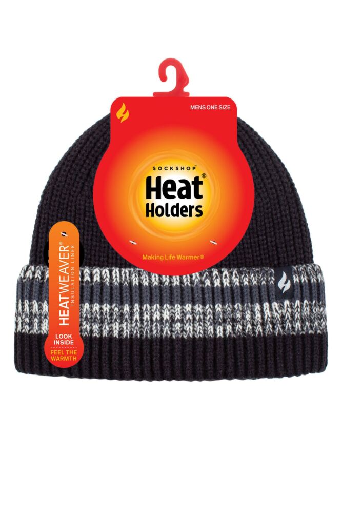 sockshop Heat HoldersMens Arran Turnover Stripe Hat