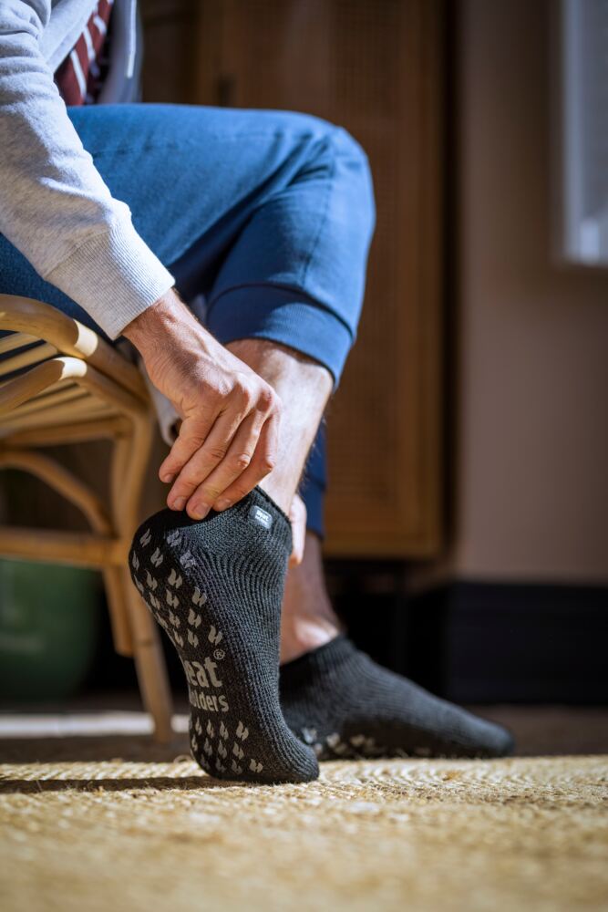 Sockshop Heat HoldersMens Thermal Ankle Slipper Socks