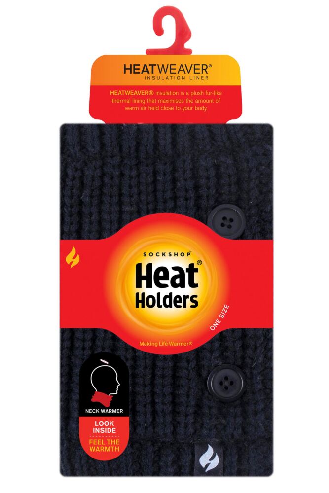 sockshop Heat HoldersMens & Womens Clyde Button Up Neck Warmer