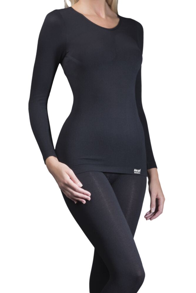 Sockshop Heat HoldersWomens 0.39 Tog Long Sleeved Thermal Vest