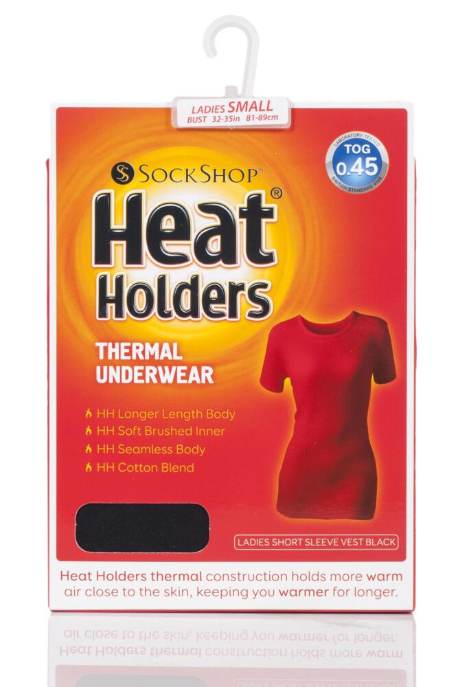 sockshop Heat HoldersWomens 0.45 Tog Short Sleeve Vest
