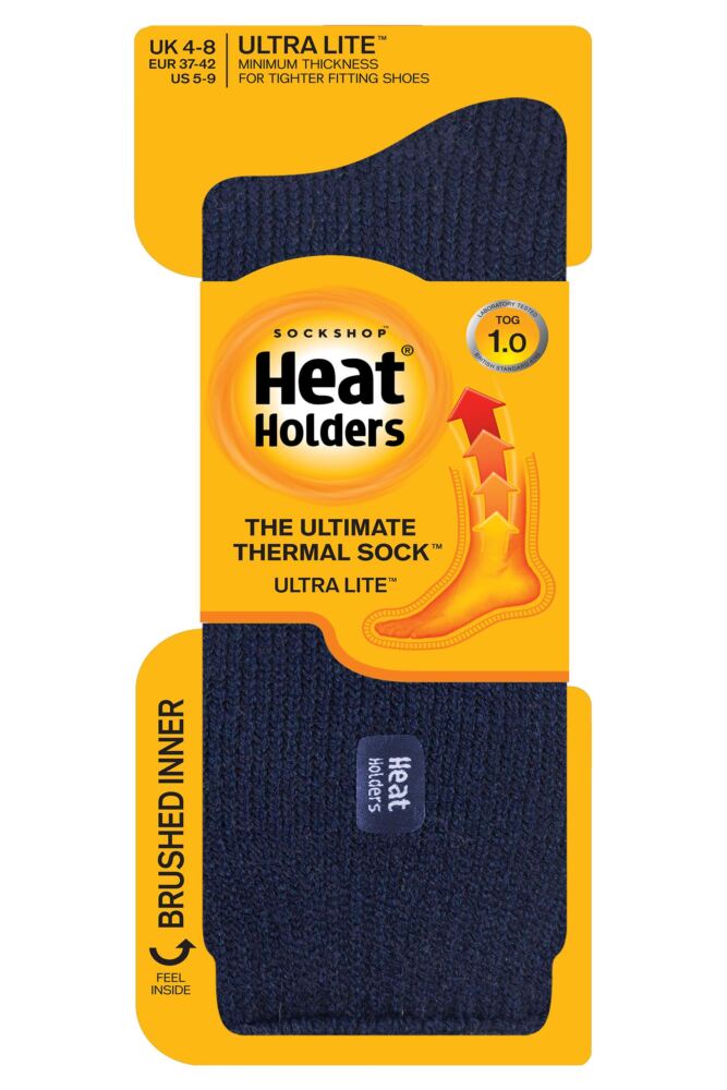 sockshop Heat HoldersWomens 1.0 Tog Plain Ultra Lite Socks