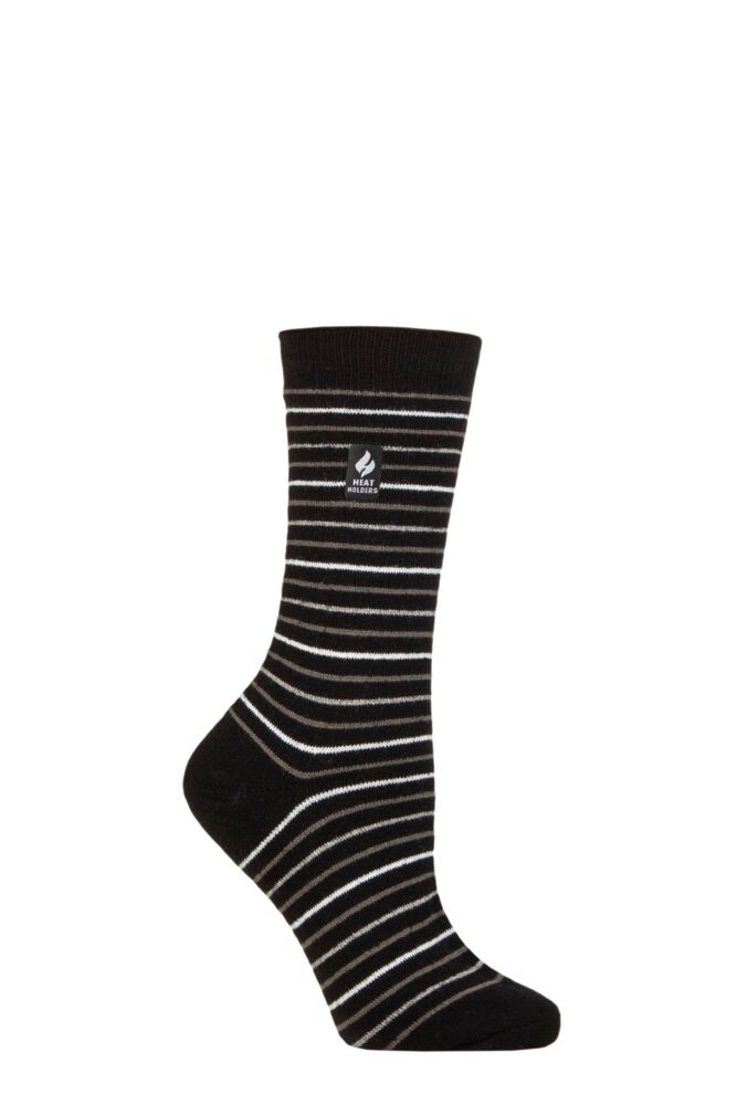 Sockshop Heat HoldersWomens 1.0 Tog Striped Argyle & Patterned Ultra Lite Socks