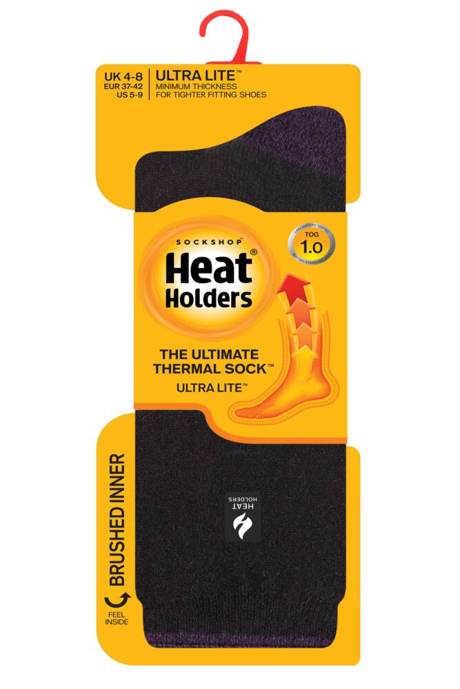 sockshop Heat HoldersWomens 1.0 Tog Striped Argyle & Patterned Ultra Lite Socks