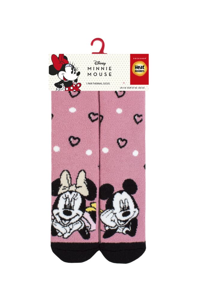 sockshop Heat HoldersWomens 1.6 Tog Disney Minnie Mouse Lite Thermal Socks