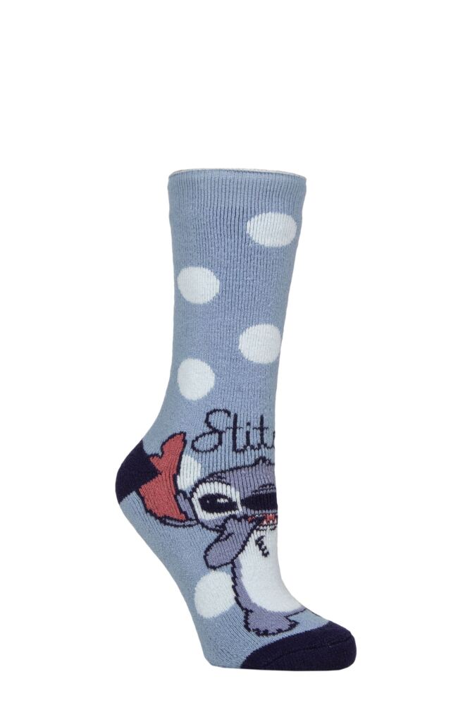 sockshop Heat HoldersWomens 1.6 Tog Disney Stitch Lite Thermal Socks