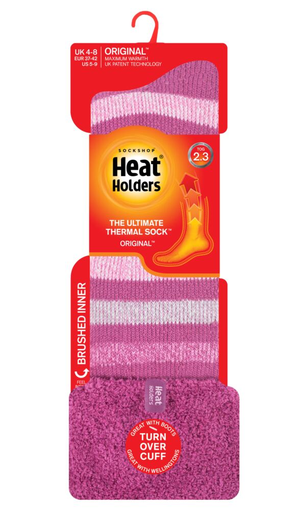 sockshop Heat HoldersWomens 2.3 Tog Hellebore Cosy Cuff Wellington Boot Socks