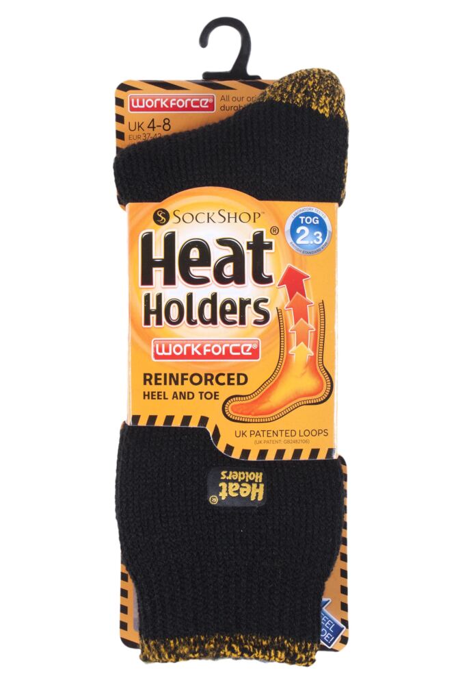 sockshop Heat HoldersWomens 2.3 Tog Reinforced Heel & Toe Work Wear Socks