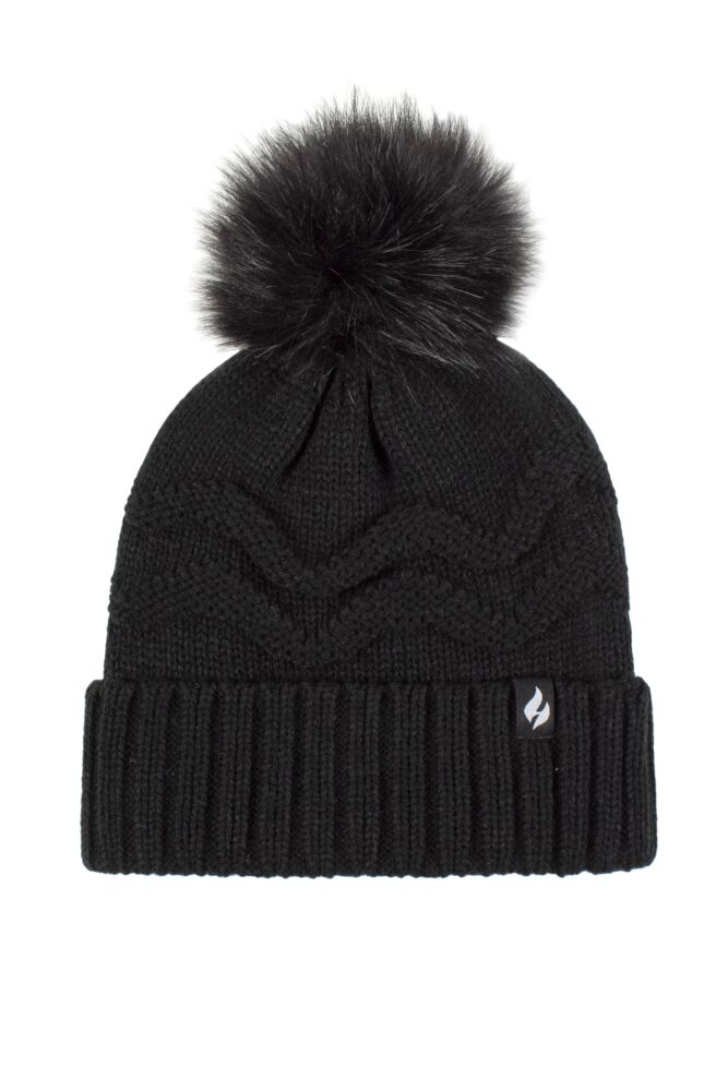 Sockshop Heat HoldersWomens Cotswolds Turnover Pom Pom Hat