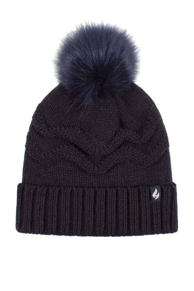 Sockshop Heat HoldersWomens Cotswolds Turnover Pom Pom Hat