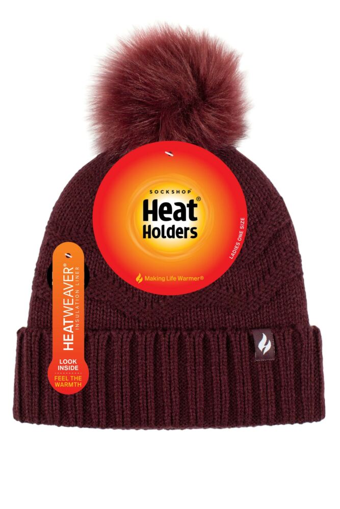 sockshop Heat HoldersWomens Cotswolds Turnover Pom Pom Hat